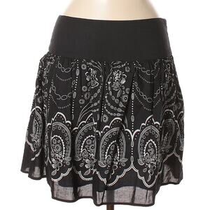 Urban Outfitters Kimchi Blue | patterned black & white art deco a-line skirt